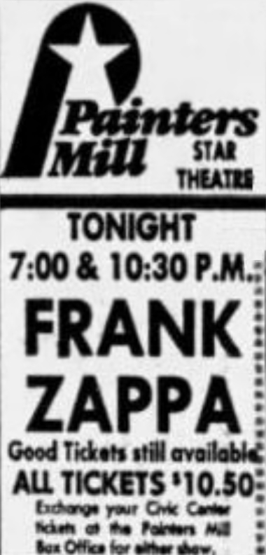15/11/1981Painter's Mill Star theater, Owings Mills, MD [2]